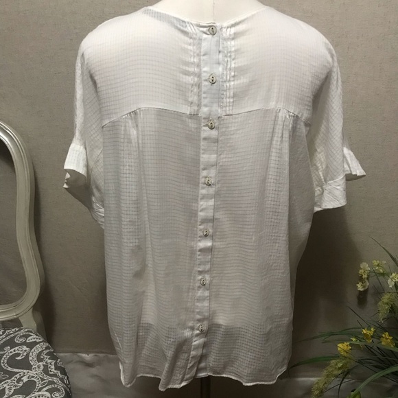 Zara Basic White Short Sleeve Top M - Picture 2 of 3